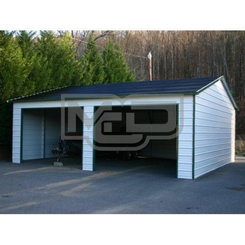 Garage | Boxed Eave Roof | 22W x 26L x 9H |  Side Entry Garage