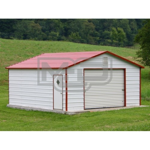 Garage | Boxed Eave Roof | 12W x 21L x 7H |  Backyard Garage