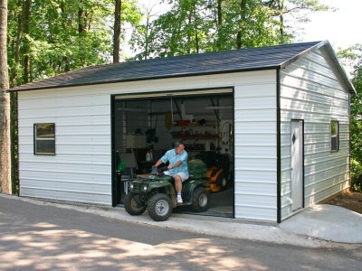 Garage | Boxed Eave Roof | 18W x 26L x 9H |  Garage Storage Building