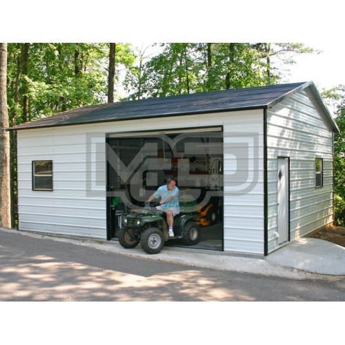 Garage | Boxed Eave Roof | 18W x 26L x 9H |  Garage Storage Building