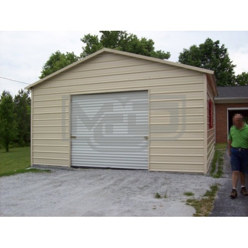 Garage | Boxed Eave Roof | 20W x 26L x 9H |  1-Car Garage