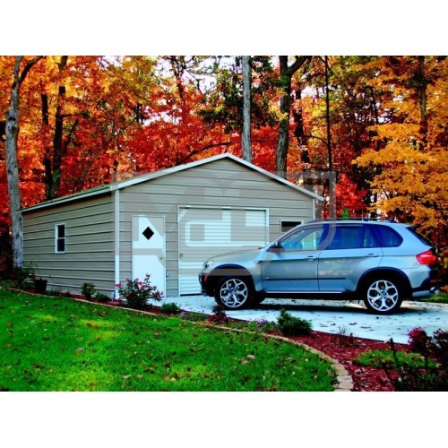 Garage | Boxed Eave Roof | 20W x 21L x 8H |  