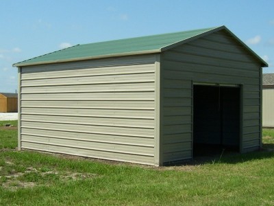 Garage | Boxed Eave Roof | 12W x 21L x 10H |  One Car Garage