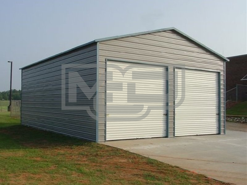 Garage | Boxed Eave Roof | 22W x 26L x 9H | Steel Garage Two Cars Garage | Boxed Eave Roof | 22W x 26L x 9H | Steel Garage Two Cars