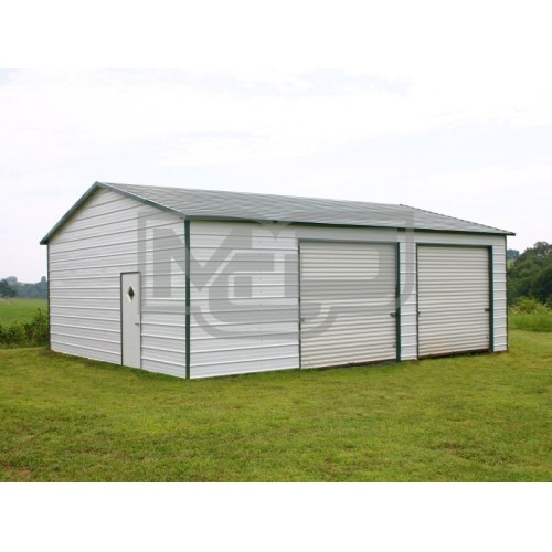 Garage | Boxed Eave Roof | 24W x 31L x 10H | Side Entry Worskhop