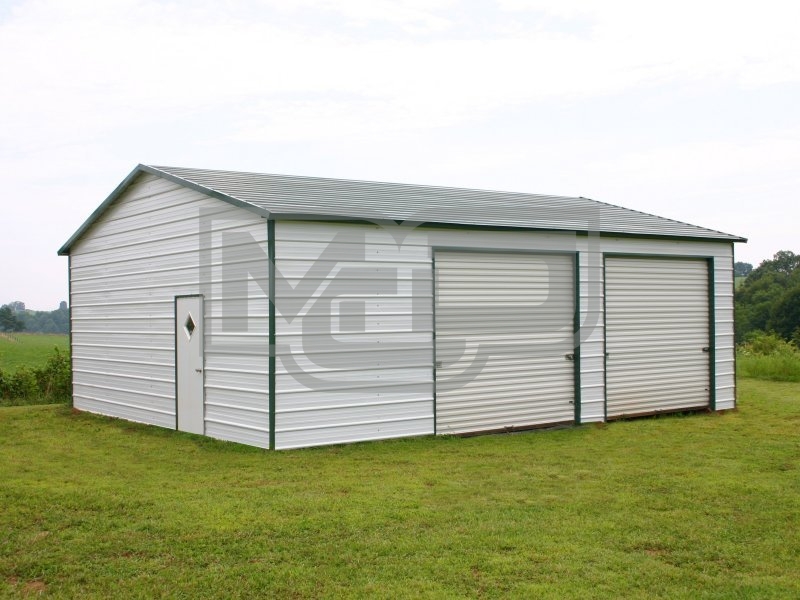 Garage | Boxed Eave Roof | 24W x 31L x 10H | Side Entry Worskhop