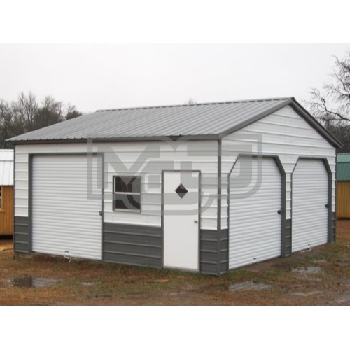 Garage | Vertical Roof | 22W x 21L x 9H | Metal Garage