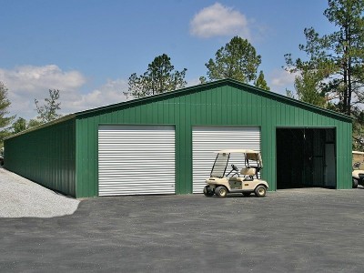 Metal Shop Building | Vertical Roof | 40W x 60L x 12H |  Steel Buildings