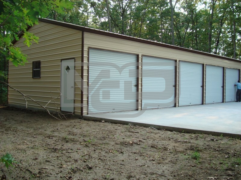 Enclosed Steel Building | Vertical Roof | 24W x 51L x 10H | Workshop Enclosed Steel Building | Vertical Roof | 24W x 51L x 10H | Workshop