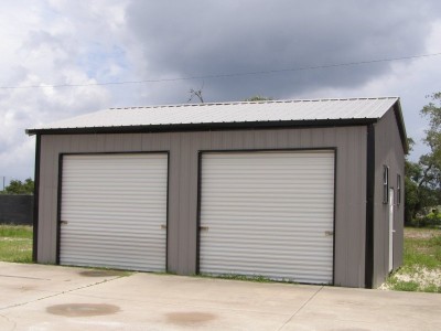 Metal Garage | Vertical Roof | 22W x 26L x 10H |  Side-Entry