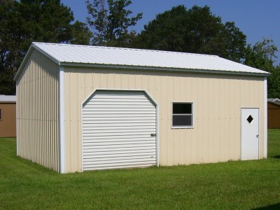 Garage | Boxed Eave Roof | 12W x 21L x 10H |  One Car Garage