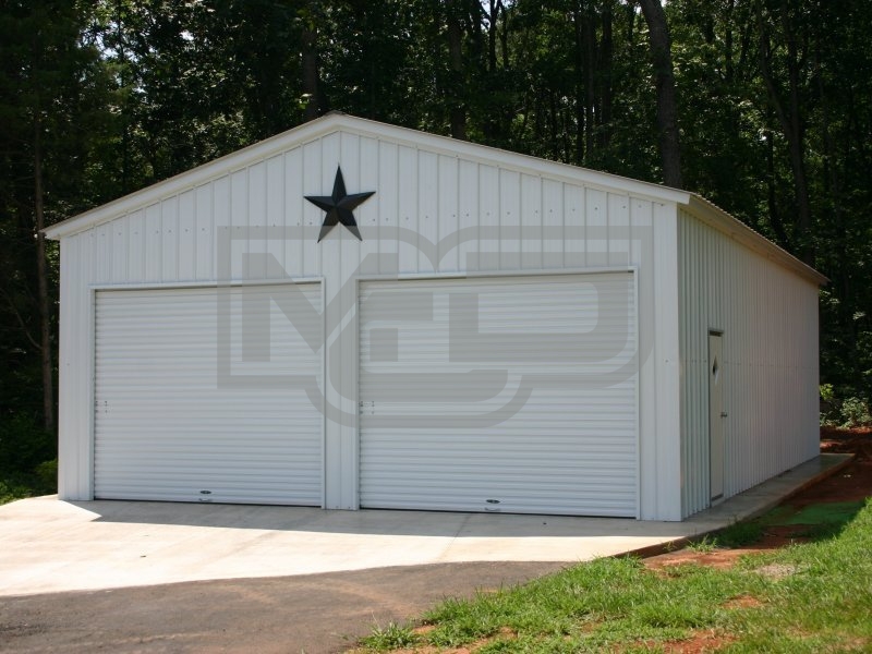 2-Car Garage | Vertical Roof | 24W x 31L x 10H | Metal Garage 2-Car Garage | Vertical Roof | 24W x 31L x 10H | Metal Garage