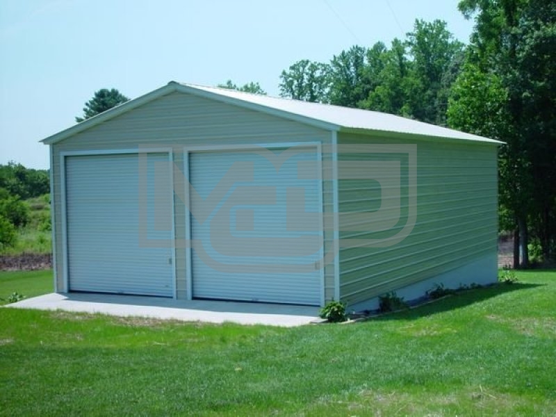 Metal Garage | Vertical Roof | 22W x 31L x 11H | 2-Car Garage Metal Garage | Vertical Roof | 22W x 31L x 11H | 2-Car Garage