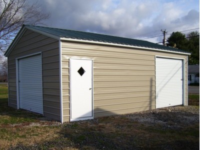 Single Car Garage | Vertical Roof | 18 x 26L x 9H | Metal Garage