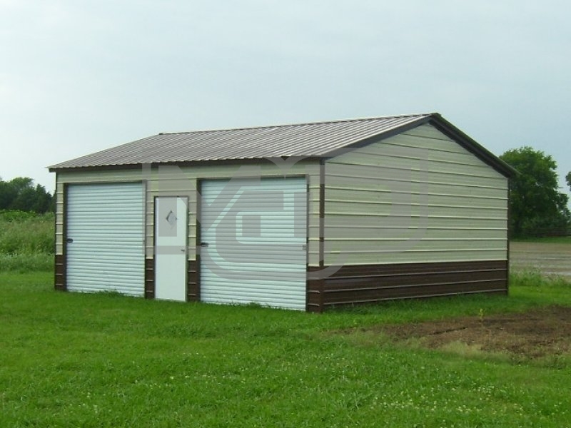 Metal Garage | Vertical Roof | 24W x 26L x 9H | Side Entry Metal Garage | Vertical Roof | 24W x 26L x 9H | Side Entry