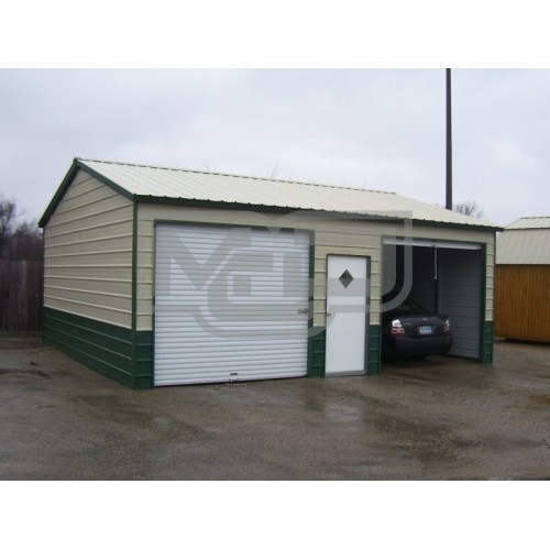 Metal Garage | Vertical Roof | 22W x 26L x 9H | Side Entry Copy