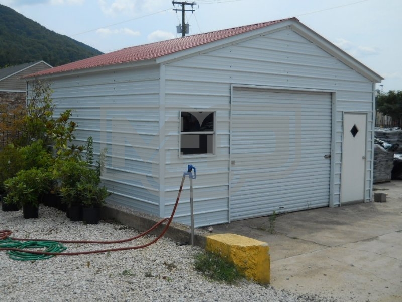 Single Car Garage | Vertical Roof | 18W x 26L x 10H | Metal Garage Single Car Garage | Vertical Roof | 18W x 26L x 10H | Metal Garage