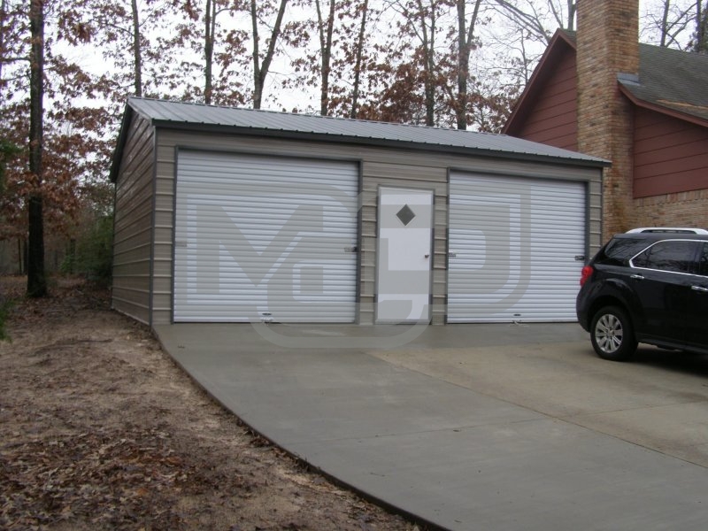 Side Entry Garage | Vertical Roof | 22W x 26L x 9H | 2-Car Side Entry Garage | Vertical Roof | 22W x 26L x 9H | 2-Car
