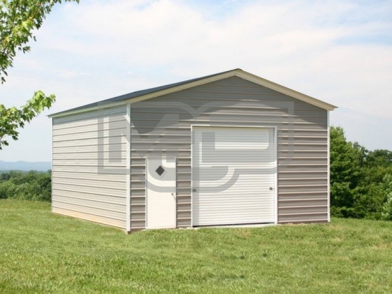 One Car Garage | Vertical Roof | 20W x 26L x 11H | Metal Garage One Car Garage | Vertical Roof | 20W x 26L x 11H | Metal Garage
