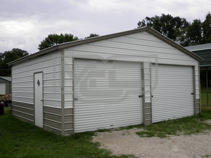 Garage Building | Vertical Roof | 22W x 21L x 9H | 2-Cars Garage Building | Vertical Roof | 22W x 21L x 9H | 2-Cars