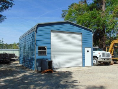 Garage Shop Building | Regular Roof | 22W x 31L x 12H` | 1-Bay Garage