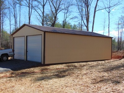 Metal Workshop | Vertical Roof | 24W x 41L x 11H | Steel Building