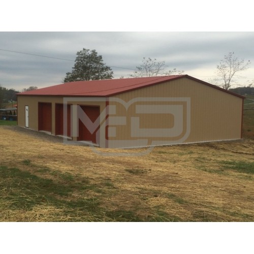 Pre-Fab Steel Building | Vertical Roof | 40W x 48L x 10H | Metal Building