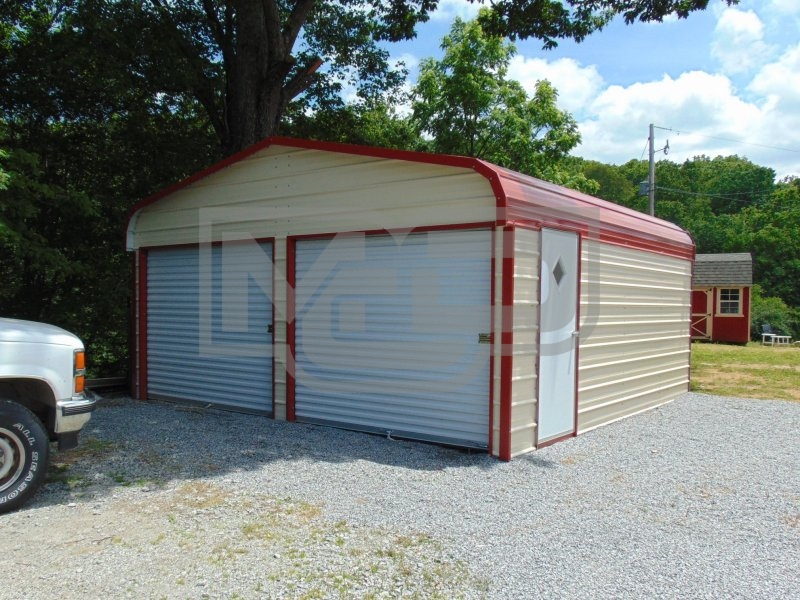 Two-Car Garage | Regular Roof | 18W x 21L x 7H | 2-Car Garage