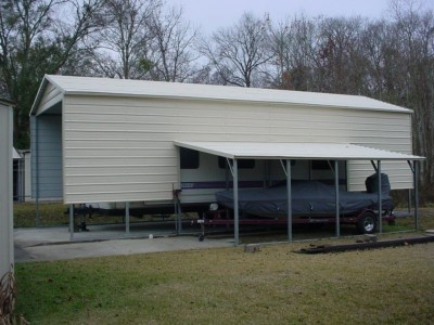 Carport | Vertical Roof | 12W x 41L x 11H | RV Carport