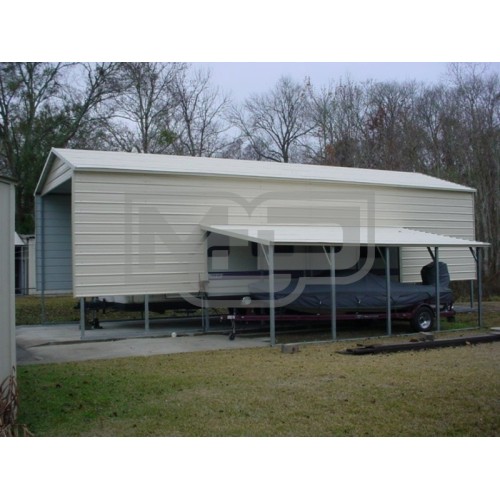 Carport | Vertical Roof | 12W x 41L x 11H | RV Carport