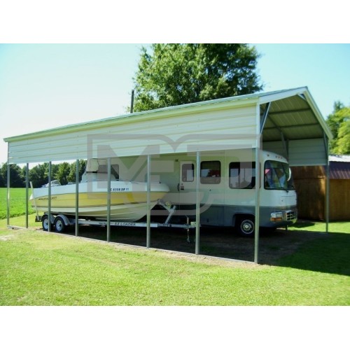 Carport | Vertical Roof | 18W x 36L x 12H RV Boat Carport