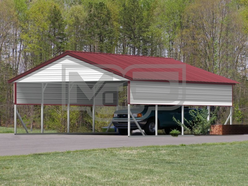 Carport | Vertical Roof | 20W x 21L x 8H | 2 Gables | 2 Panels Carport | Vertical Roof | 20W x 21L x 8H | 2 Gables | 2 Panels